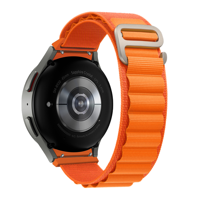 Para Samsung Galaxy Watch 46mm 22mm Correa de reloj de silicona bicolor  perforada (naranja + negro)