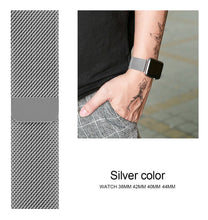 Cargar imagen en el visor de la galería, Correa para Apple Watch 38 40 41 42 44 45 mm Pulso Banda Manilla Metal Acero
