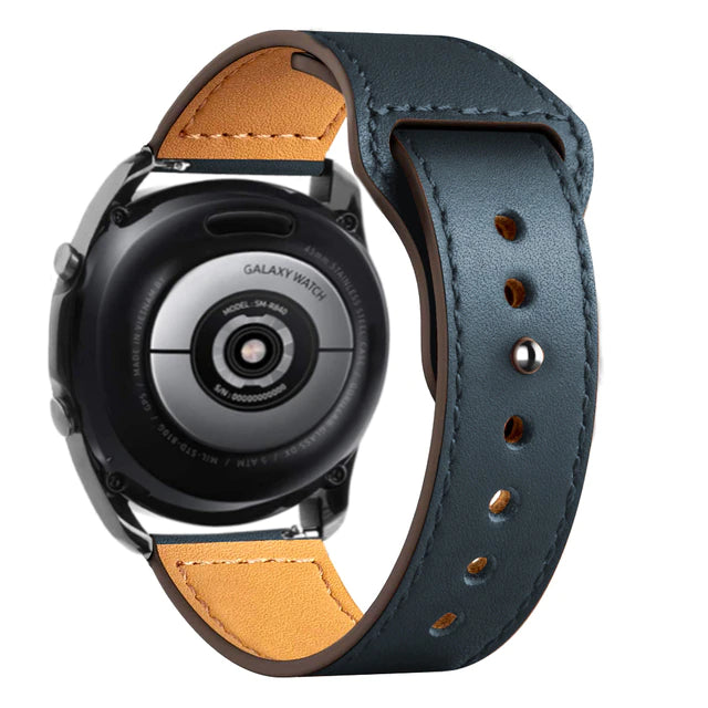 Compatible con Huawei Watch GT/GT2 Correa de reloj de cuero y  protectores de pantalla, pulseras de repuesto de cuero SourceTon (marrón)  con hebilla de metal y películas de pantalla para Huawei