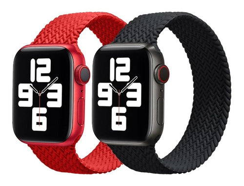 Correa para Apple Watch 44/42 40/38 Silicona Tipo Trenzada Pulso