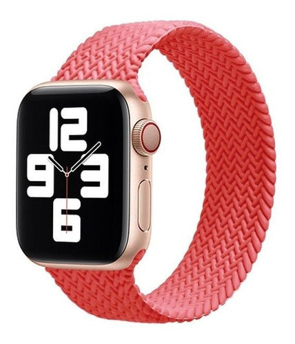 Correa para Apple Watch 44/42 40/38 Silicona Tipo Trenzada Pulso