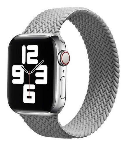 Correa para Apple Watch 44/42 40/38 Silicona Tipo Trenzada Pulso