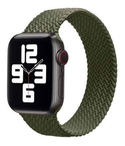 Correa para Apple Watch 44/42 40/38 Silicona Tipo Trenzada Pulso